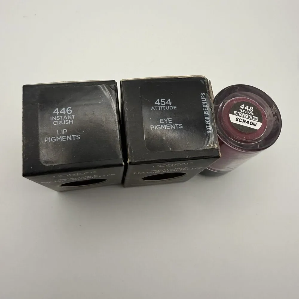 3 L’Oreal Infallible Magic Pigments “ 454, 446, 448 Powder To Cream Texture